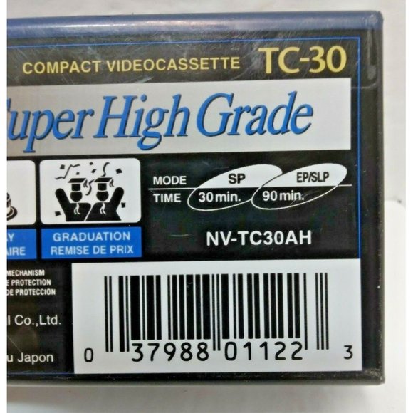 New Panasonic TC30 VHSC Compact‎ Blank Camcorder Video Cassette Tape 90 min - Picture 3 of 7